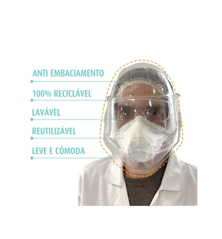 Viseira Facial Proteção Individual Autorizada ASAE 1un