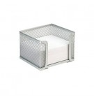 Base Porta Blocos Notas Rede Metálica Prata