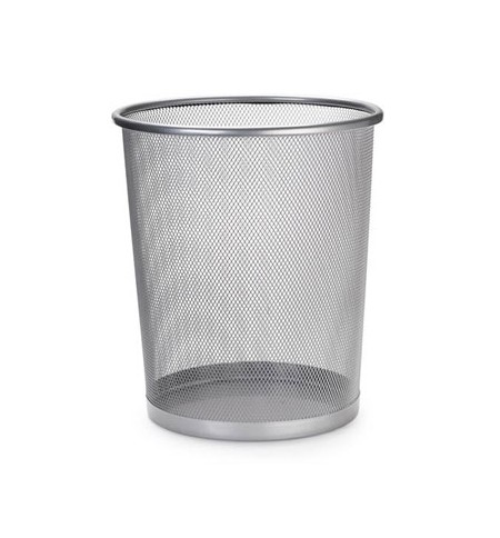 Caixote para lixo em rede metalica 265x285mm Prata