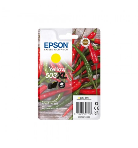 Tinteiro Epson 503XL Amarelo C13T09R44010 6,4ml 470 Pág.