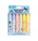 Marcador Fluorescente Animals Know 6 Cores 6un
