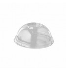 Tampas Copos com Orifício PLA Transparente Ø9,5cm 100un