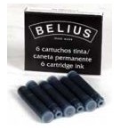 Tinta Canetas 6 Cartuxos Azul
