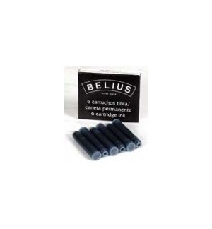 Tinta Canetas 6 Cartuxos Azul