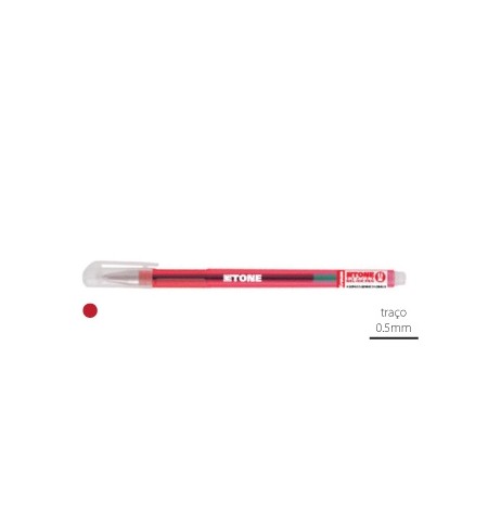 Esferográfica Gel EK Gtone Vermelho 0,5mm 1un