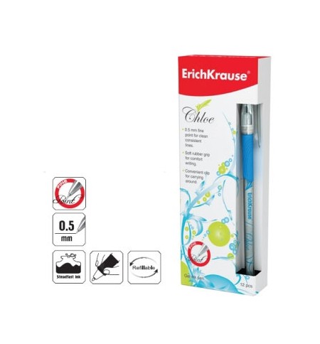 Esferográfica Gel EK Chloe Azul 0,5mm 12un