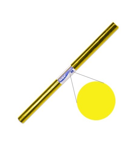 Papel Celofane Amarelo 50x65cm Rolo 25Fls