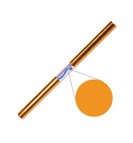 Papel Celofane Laranja 50x65cm Rolo 25Fls