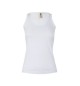Top Alças Mulher 100% Algodão RingSpun 155g Branco Tam.L