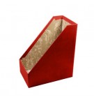 Porta Revistas 30x25x16cm Cartão Bordeaux