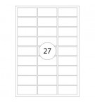 Etiquetas 063,5x029,6mm 25Fls Transparente Mate 675un