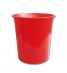Papeleira 18L Plástico Vermelho Transparente