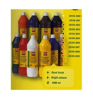 Tinta Preta para Pintura 1 Litro - FingerPaint