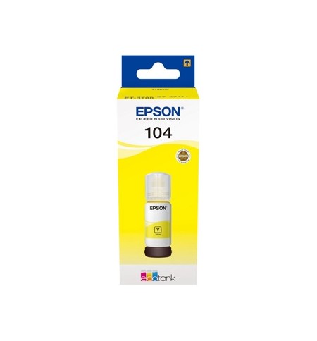 Tinteiro Epson 104 Amarelo C13T00P440 70ml 7500 Pág.