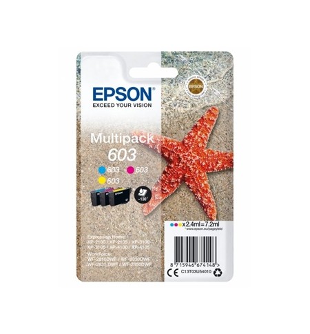 Pack Tinteiros Epson 603 3 Cores C13T03U54010 2,4ml