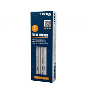 Lápis Dermatográfico Lyra Marker Branco Cx 12un