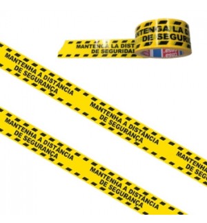 Fita Adesiva PVC Distância Segurança Tesa 50mmx33m 1un