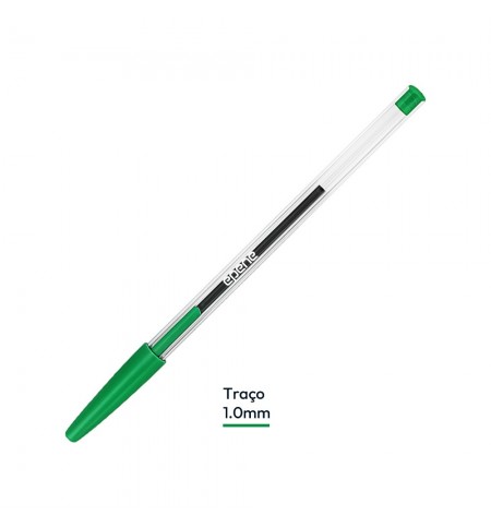 Esferográfica Epene EP01-0108 Ball Point Verde 1mm 1un