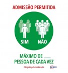 Sinalética Admissão Permitida N Pessoas Adesivo A4 2un