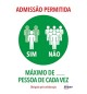 Sinalética Admissão Permitida N Pessoas Adesivo A4 2un