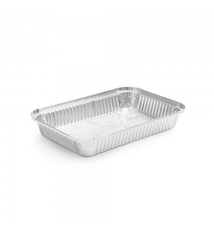 Embalagem Alimentar Alumínio 2100ml Retangular c/Tampa 100un