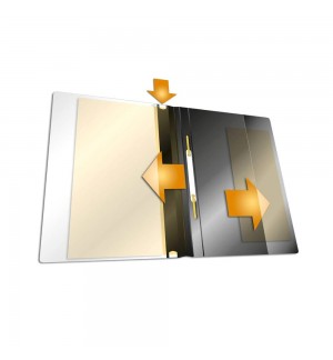 Classificador Capa Transparente Preto A4+ Durable Duraplus