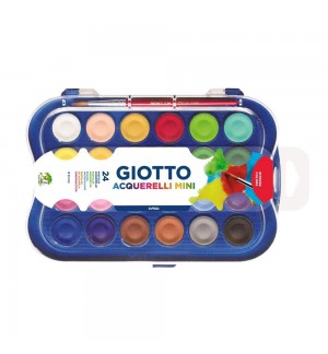Conjunto Aguarelas 24 Cores 23mm + Pincel Giotto