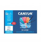 Papel Aguarela A4 370gr Canson Basik Minipack 6Fls