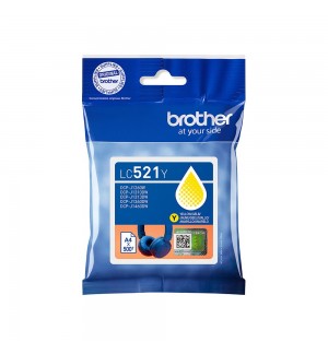 Tinteiro Brother LC521Y Amarelo 500 Pág.