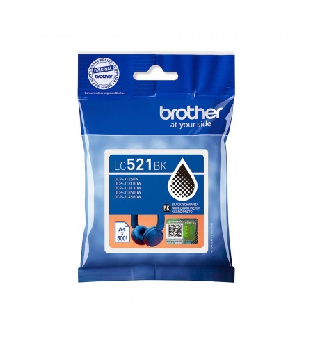 Tinteiro Brother LC521BK Preto 500 Pág.