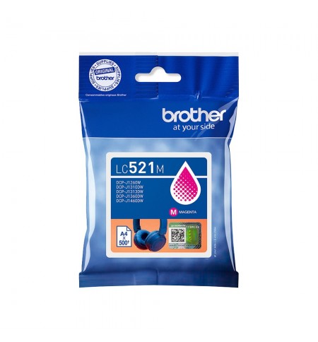 Tinteiro Brother LC521M Magenta 500 Pág.