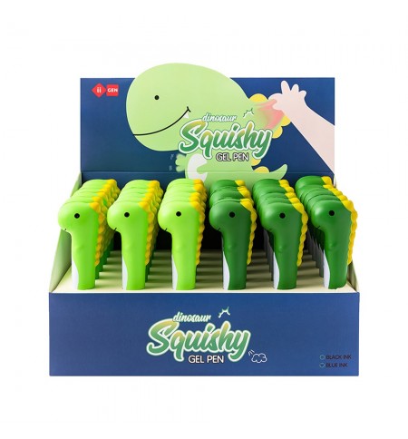 Esferográfica Gel Squishy Dino Azul 0,5mm 1un