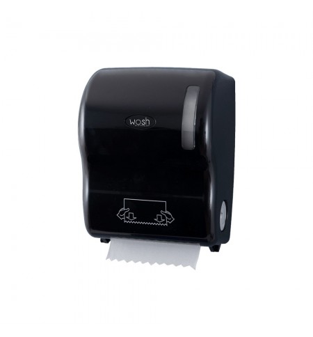 Dispensador Toalhas Rolo c/Auto-Corte Preto