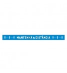 Sinalética MANTENHA A DISTÂNCIA Vinil Chão 1000x100mm