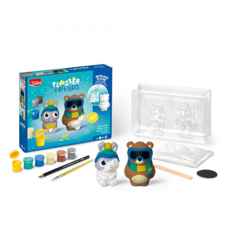 Kit Gesso Friends Urso e Coelho