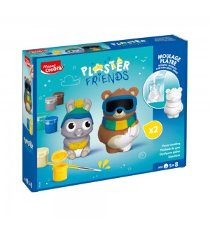 Kit Gesso Friends Urso e Coelho