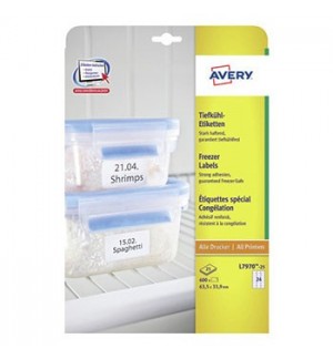 Etiquetas Congelação 63,5x33,9mm Avery 25 Folhas 600un