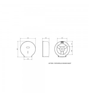 Dispensador Papel Higiénico Jumbo Maxi Preto