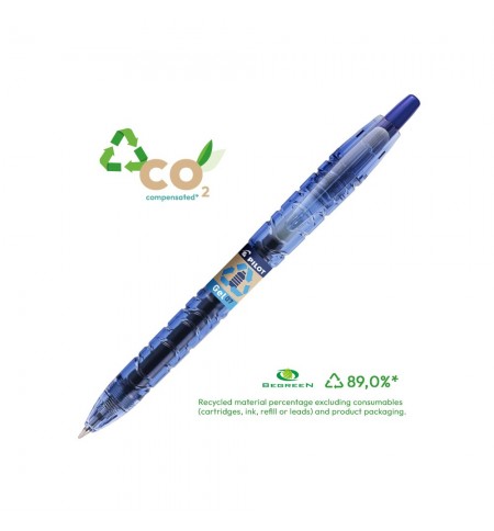 Esferográfica Gel Pilot B2P BeGreen Retrátil Azul 0,7mm 1un