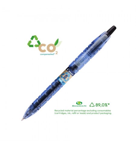 Esferográfica Gel Pilot B2P BeGreen Retrátil Preto 0,7mm 1un