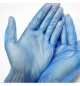Luvas Vinil s/Po Tamanho (M) Azul - (Pack 100un)