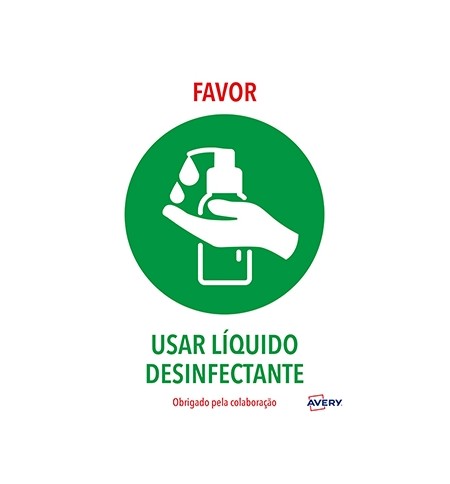 Sinaletica (Usar Liquido Desinfectante) Adesivo A4 2un