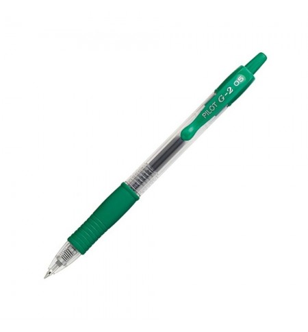 Esferográfica Gel Pilot G-2 Retrátil Verde 0,5mm 1un