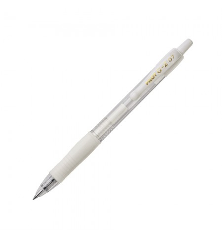 Esferográfica Gel Pilot G-2 Retrátil Branco 0,7mm 1un