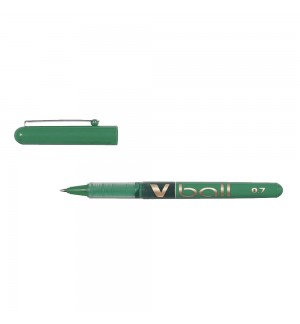 Esferográfica Gel Pilot V-Ball M Verde 0,7mm 1un
