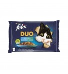 Alimento Húmido para Gato Duo Felix Fantastic Peixe 4x85gr
