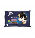 Alimento Húmido para Gato Felix Fantastic Carne/Peixe 4x85gr