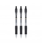 Esferográfica Gel Pilot G-2 Retrátil Preto 0,5mm 3un