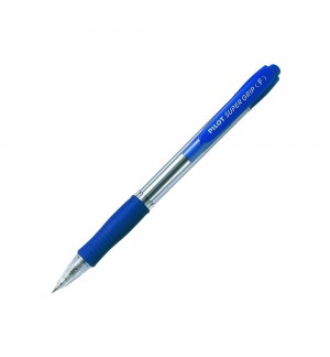 Esferográfica Pilot Super Grip F Retrátil Azul 0,7mm 1un