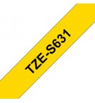 Fita Laminada SuperAdesiva 12mmx8mts Amarelo/Preto